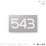 Номер на дверь 543, табличка на дверь для офиса, квартиры, кабинета, аудитории, склада, серая 120х70 мм, Айдентика Технолоджи
