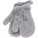 Варежки женские с мягким ворсом «Zima», цвет серый, эластичный манжет 6см, на шнурке, цвет серый агат, 12,5*26см, ( пакет с подвесом)