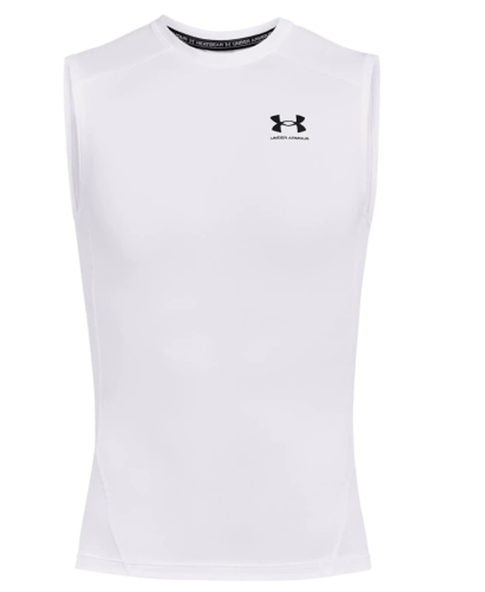 Мужская теннисная футболка Under Armour Men's HeatGear Armour Sleeveless - белый