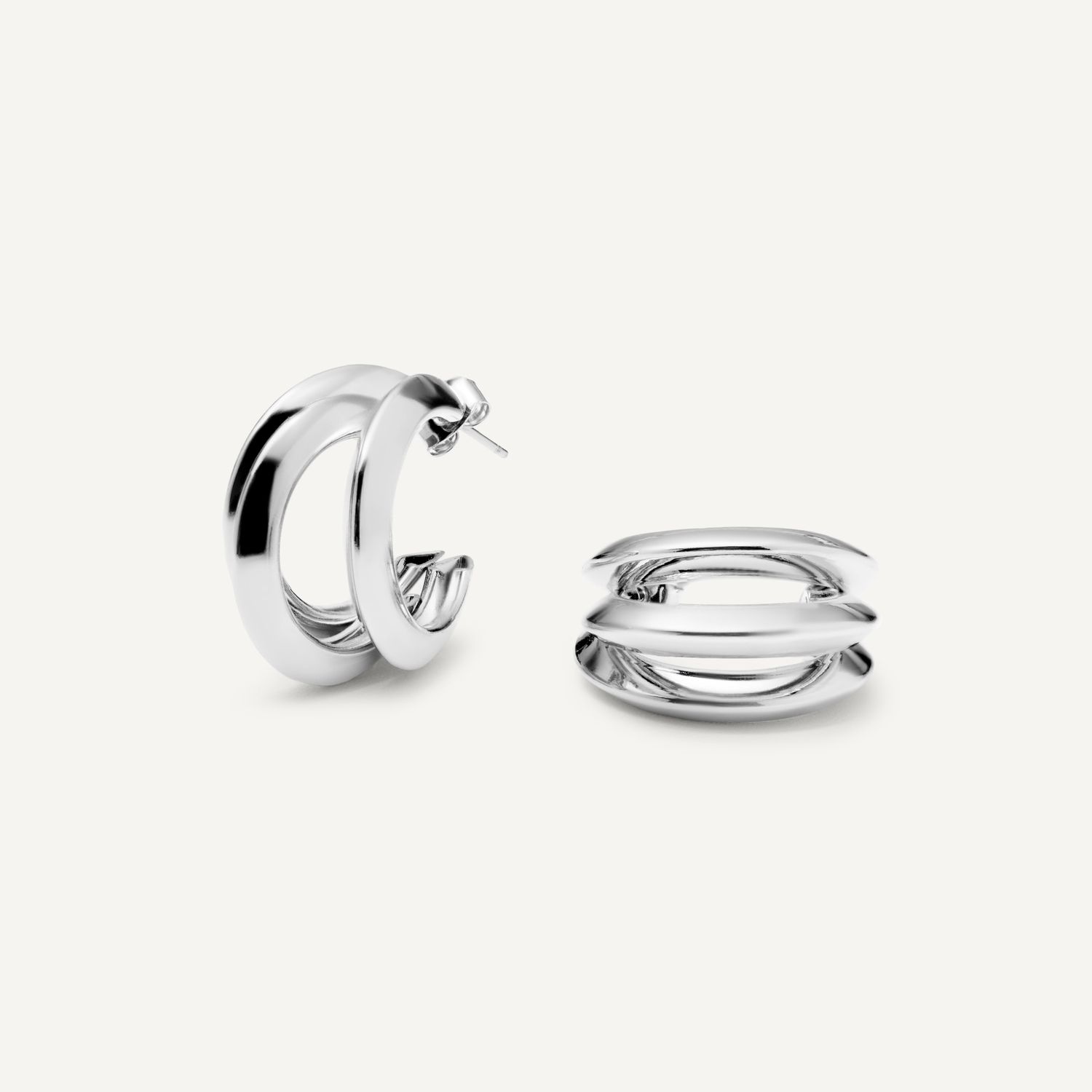 Серьги Threefold Earrings – Silver