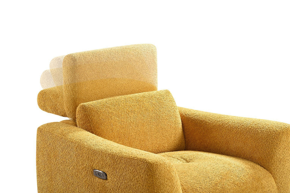 Кресло-реклайнер Lafayette желтое