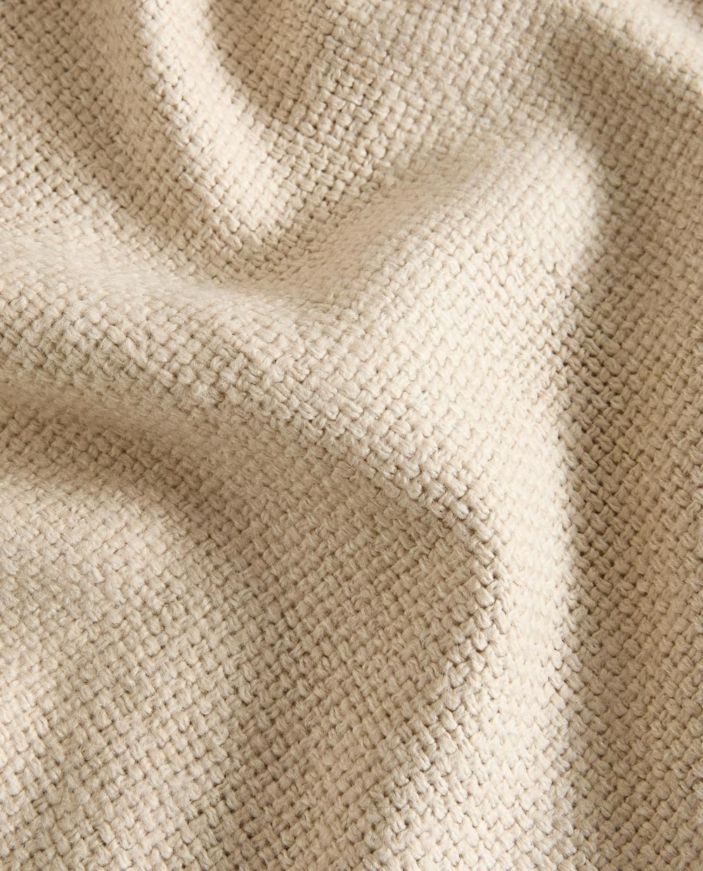 Zara Home - Плед с бахромой, бежевый, 140x190 см