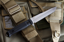 Нож Kizlyar Supreme Aggressor AUS-8 кратон, Black/Stonewash