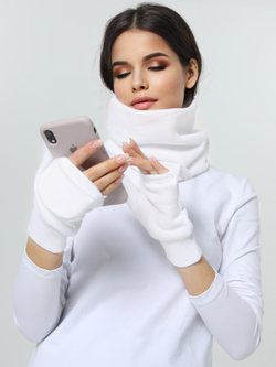 Рукавички-трансформеры из футера с начесом