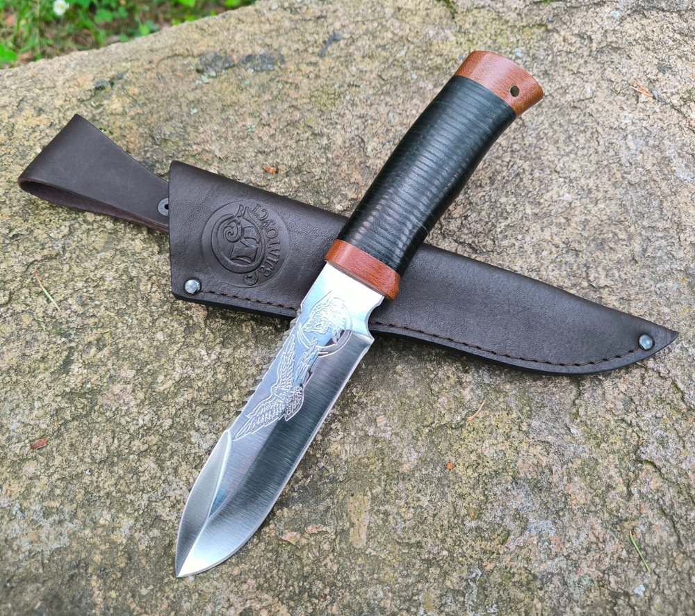 Нож кованый НС-40 Беркут, гравировка (Златоуст)