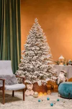 Заснеженная елка «Александрийская» (Литая хвоя) 180 см / 1,8 м