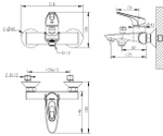 F648162C-01 BRAVAT DROP-D Смеситель для ванны с коротким изливом (к/к 4)