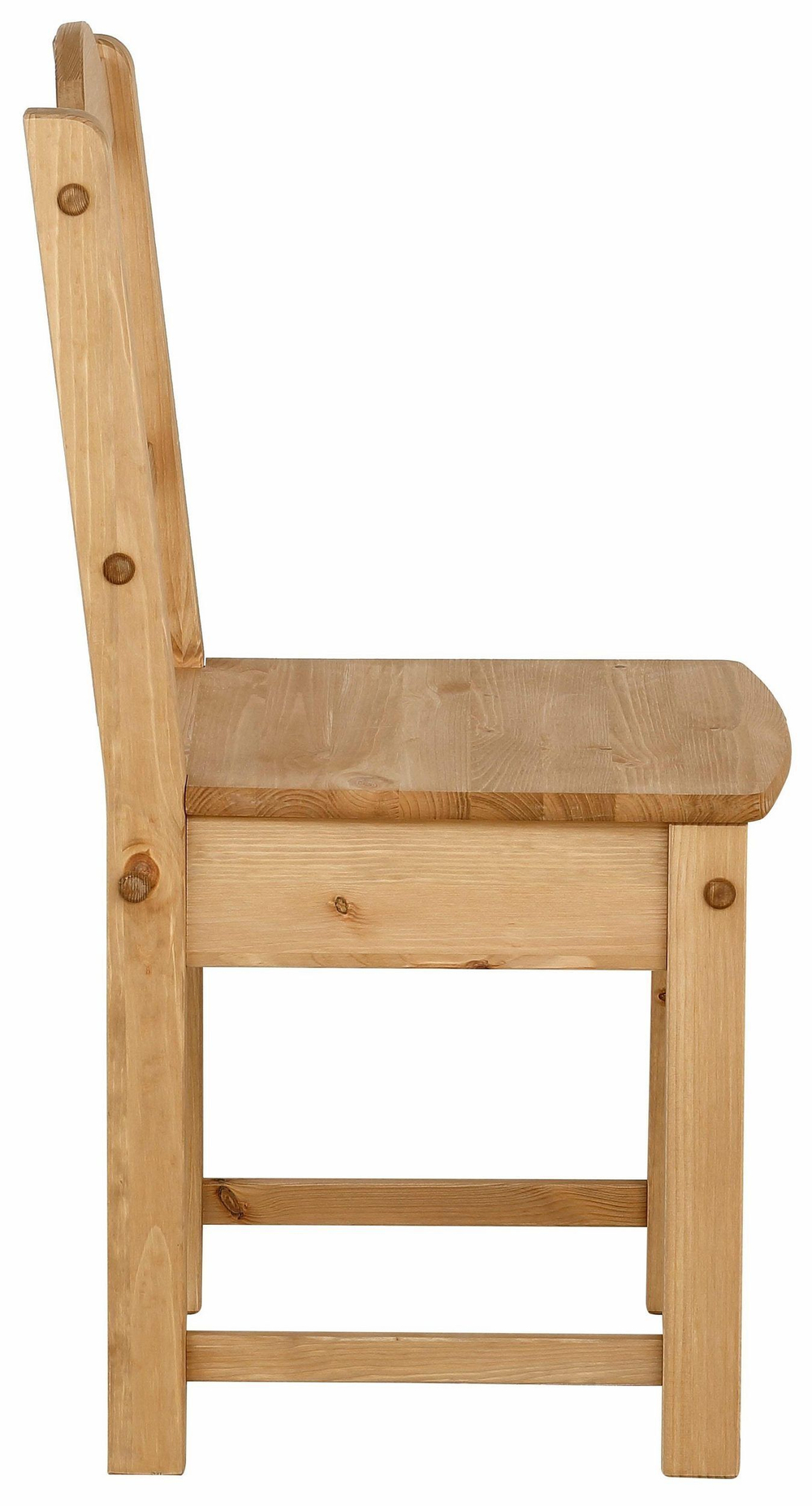 Комплект прочных стульев Ванда 45х45 см с анатомической спинкой, 4 шт. из массива сосны в натуральном цвете, для кухни, столовой, гостиной и дома