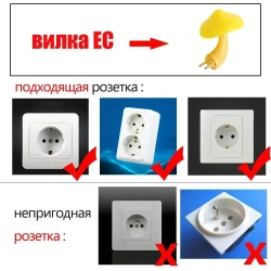 2 шт Ночник-светильник гриб с датчиком света, мягкий и теплый свет