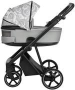 Детская коляска Roan Sol Flowers 3 в 1 с автокреслом Pituso Baesa Pro Black RSF/5002 Gray/Black