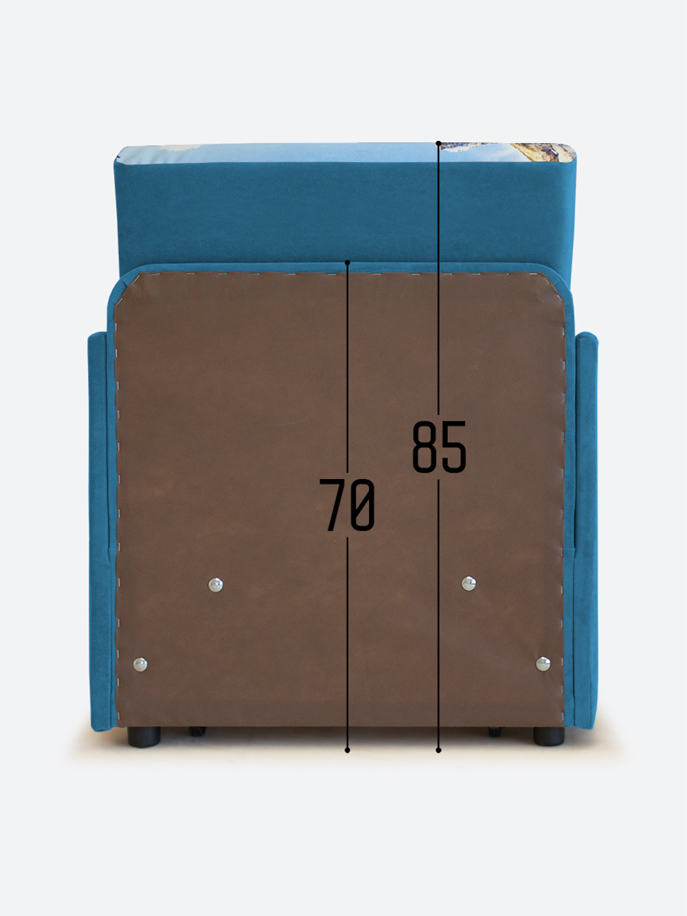 Кресло-кровать "Миник" с подлокотниками, купон Пейзаж