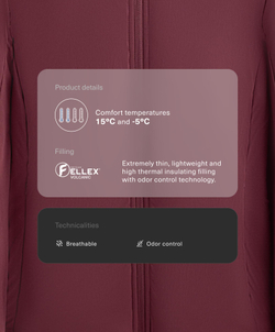 Oysho Техническая куртка FELLEX® Volcanic, бордовый