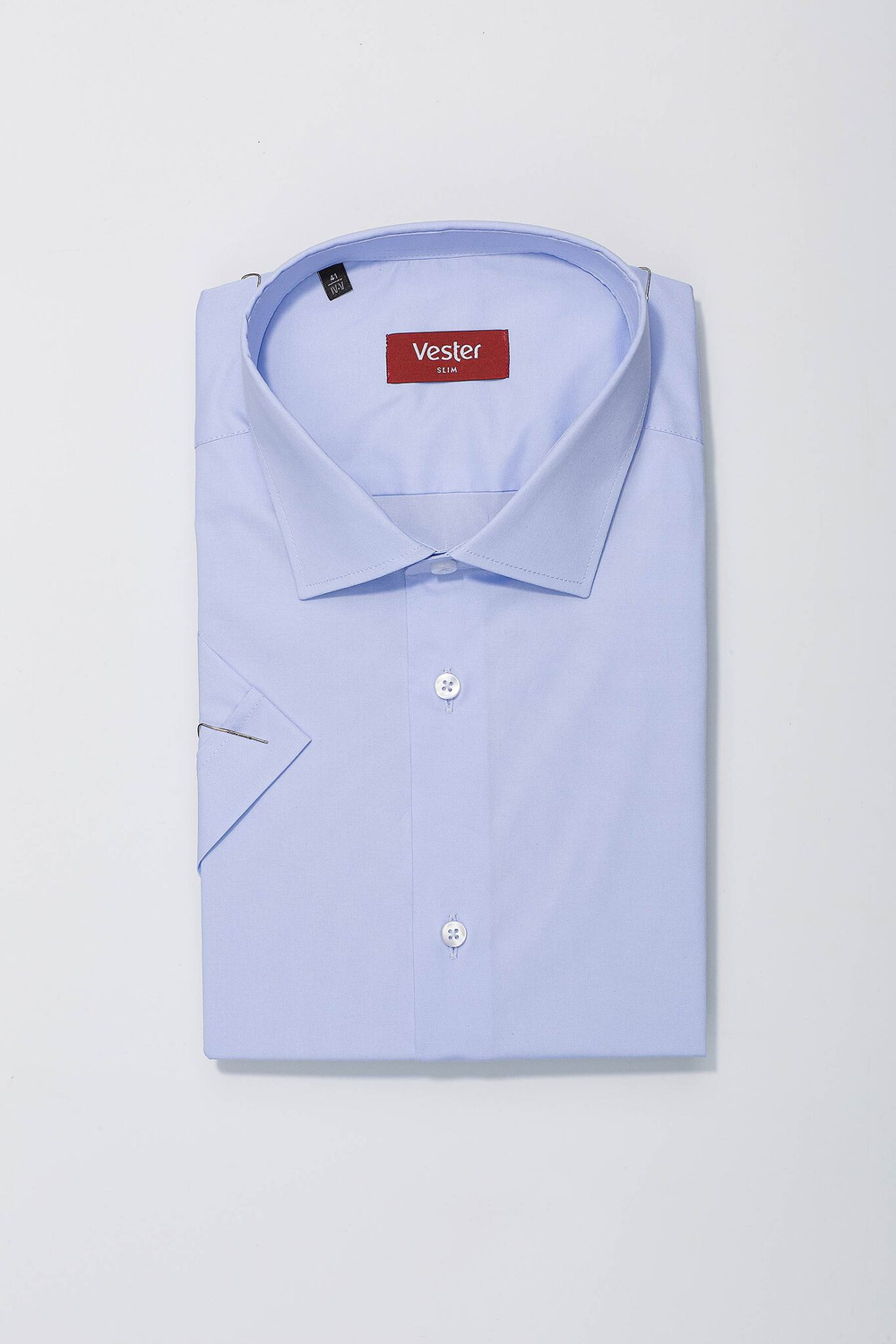 Сорочка мужская VESTER короткий рукав, цвет голубой 72941 20