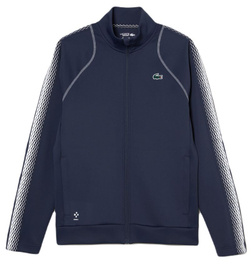Куртка теннисная Lacoste Tennis x Daniil Medvedev Zipped Sweatshirt - blue/white - Blue