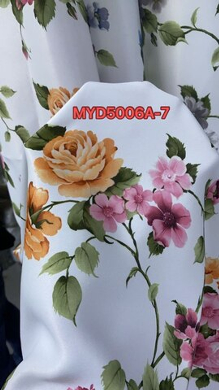 Портьерная ткань blackout атлас с цветами арт MYD5006A col 7 (высота 280 см, Турция)