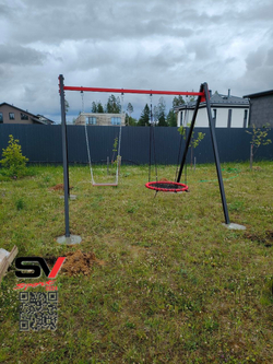 Монтаж уличных качелей Sv Sport