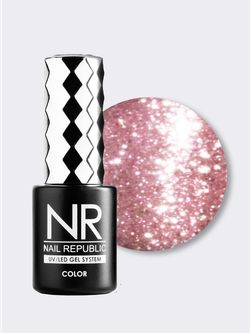 NR Night life Гель-лак 379 - Жидкий кристалл, Розовый, 10мл