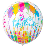 Шар Фольгированный Шары и свечи Bubble Прозрачный (Ассорти)