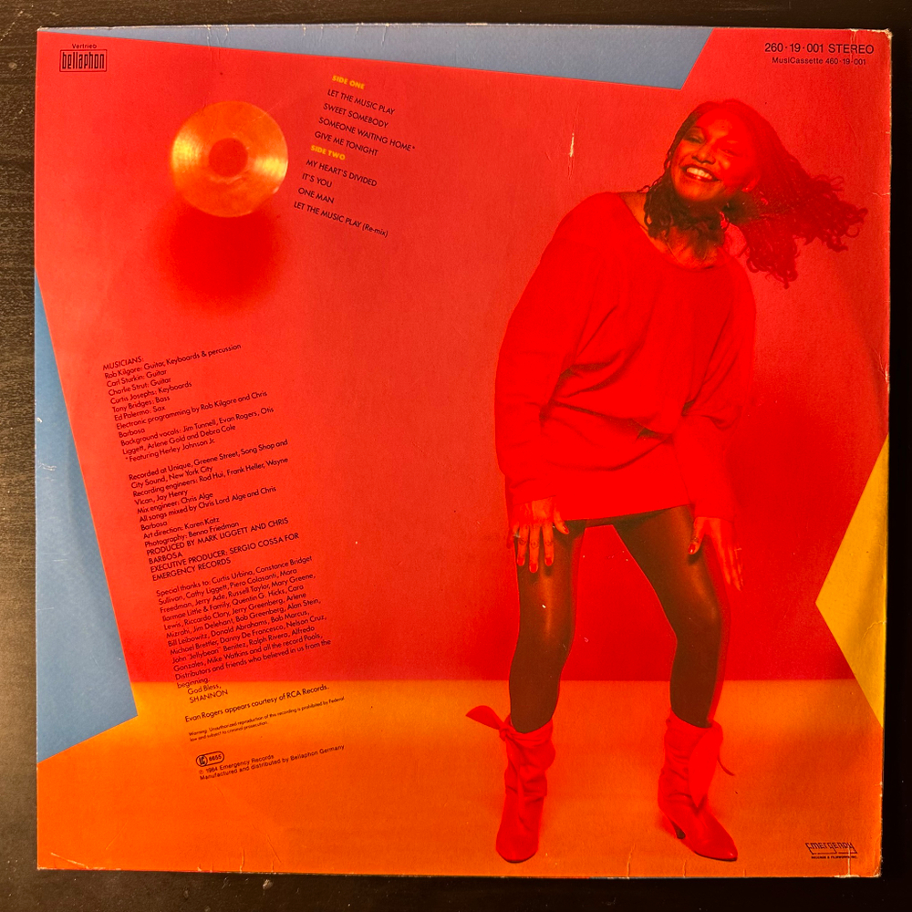 Shannon ‎– Let The Music Play (Германия 1984г.)