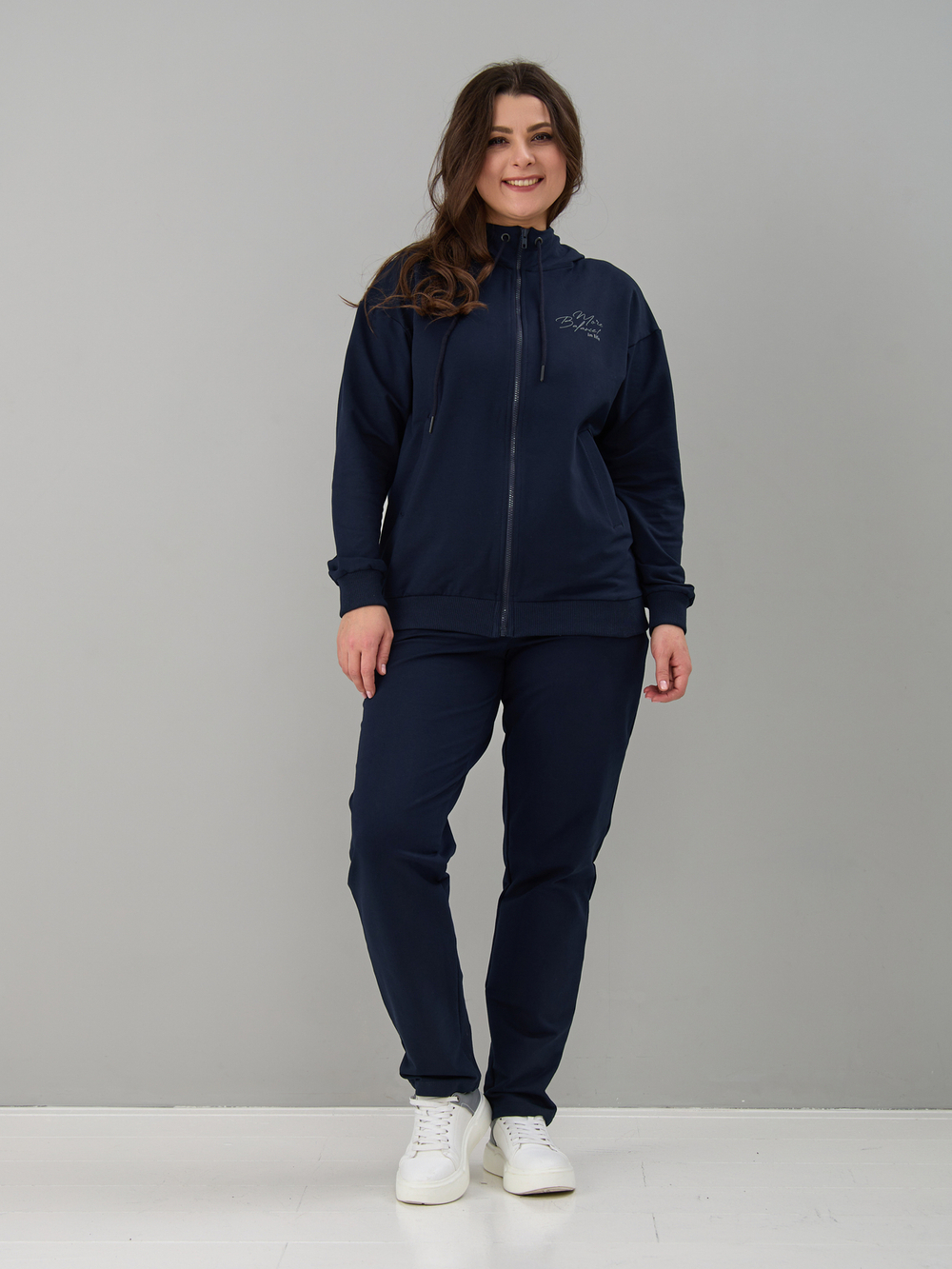 Костюм с брюками КБф-055О/синий-п