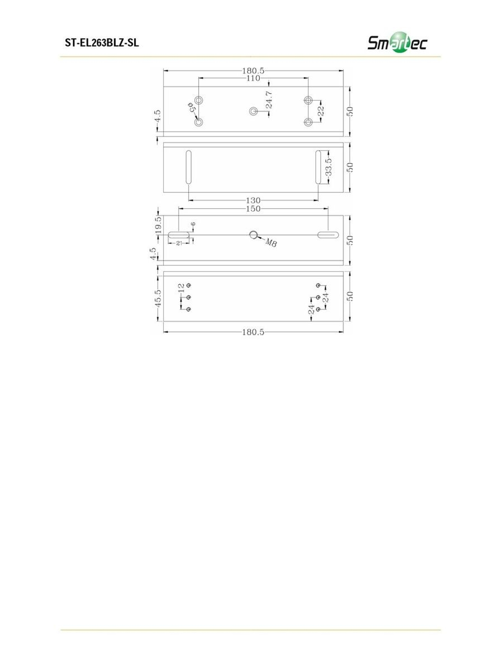 ST-EL263BLZ-SL Комплект кронштейнов L и Z типа для замков серии ST-EL263ххх-SL