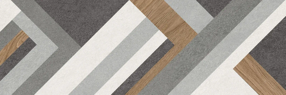 Настенная плитка Alma Ceramica TWU3090STO74R Stereo 30x90 микс матовая под бетон / под дерево / геометрия