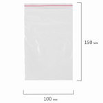 Пакеты с замком ZIP LOCK "зиплок" комплект 100 шт. 100х150 мм ПВД толщина 35 микрон BRAUBERG (10 штук в упаковке)
