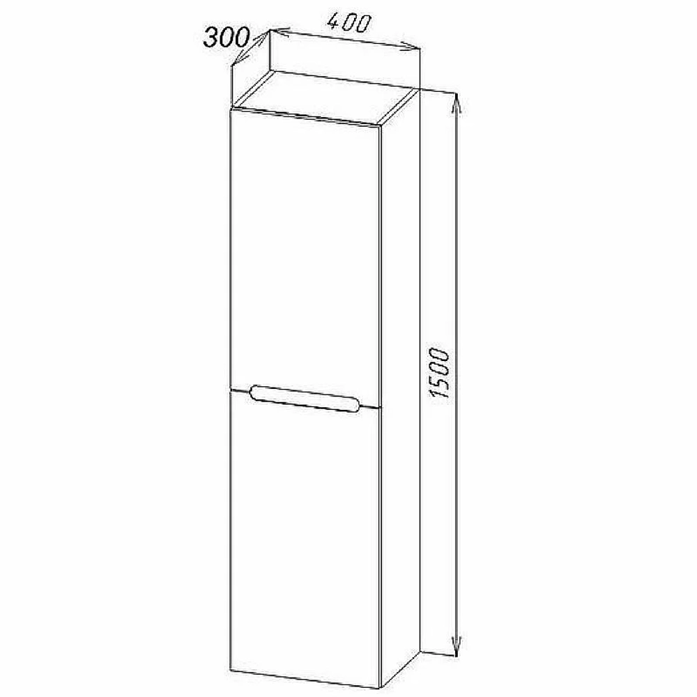 Шкаф BelBagno ETNA 1500 40 Rovere Bianco
