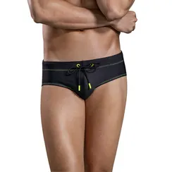 Мужские плавки черные Clever Moda MALIBU SWIMSUIT BRIEF 166511