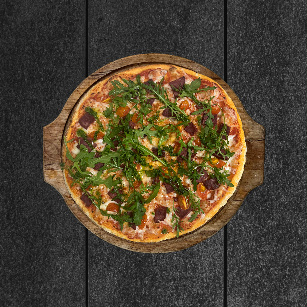 С копчёной говядиной и руколой