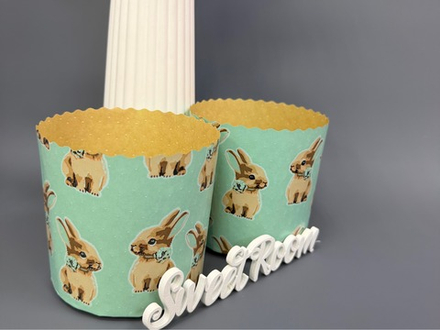 Форма бум для кулича 90/90 ПАСХАЛЬНЫЕ ЗАЙЧИКИ (200-220гр)