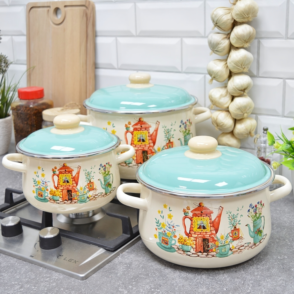 Набор кастрюль "Чайный домик"