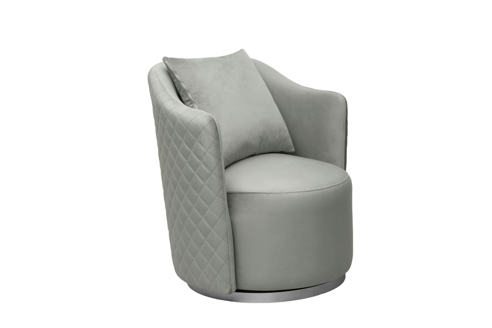 Кресло Verona вращающееся, велюр мятный Colt025-MINT/хром 70*77*80см