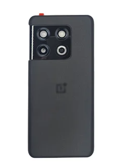 Задняя крышка для OnePlus 10 Pro черная (Volcanic Black) со стеклом камеры