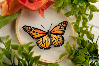 Набор для вышивания "PANNA" "Живая картина" JK-2234 "Бабочка. Монарх" 13 х 13 см