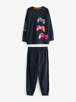Пижама для мальчика Next 401-849, 2 шт., Черный, Оранжевый, Розовый