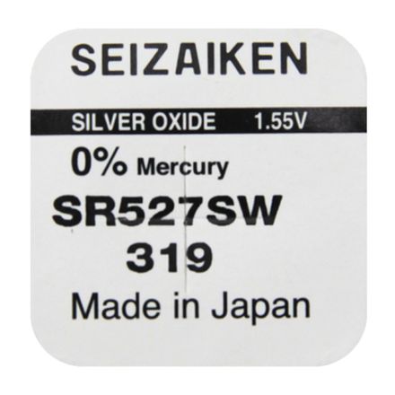 Батарейка SEIZAIKEN 319 (SR527SW) Silver Oxide 1.55V (1/10/100/1000)