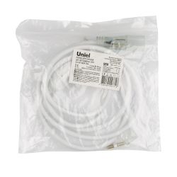 UCX-SP2-N21 WHITE 1 STICKER Провод электрический для светодиодных лент ULS-N21 NEON 220В. 8x16мм. 2 контакта. Цвет белый. TM Uniel
