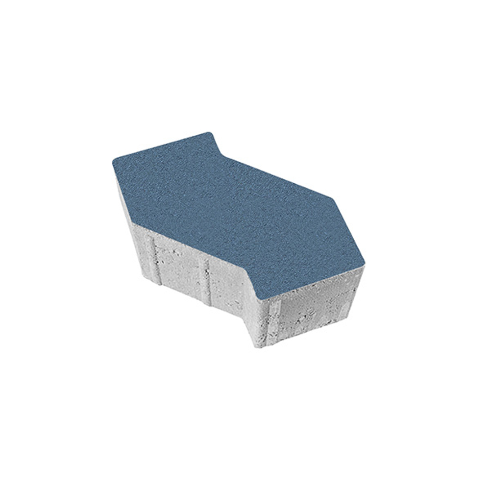 Тротуарная плитка S-ФОРМА 172х94х100мм Стандарт Синий