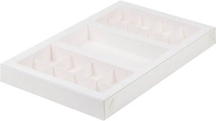 Коробка для конфет 16шт 190*190*35 мм и шоколадной плитка 160*80 мм Белая RUK
