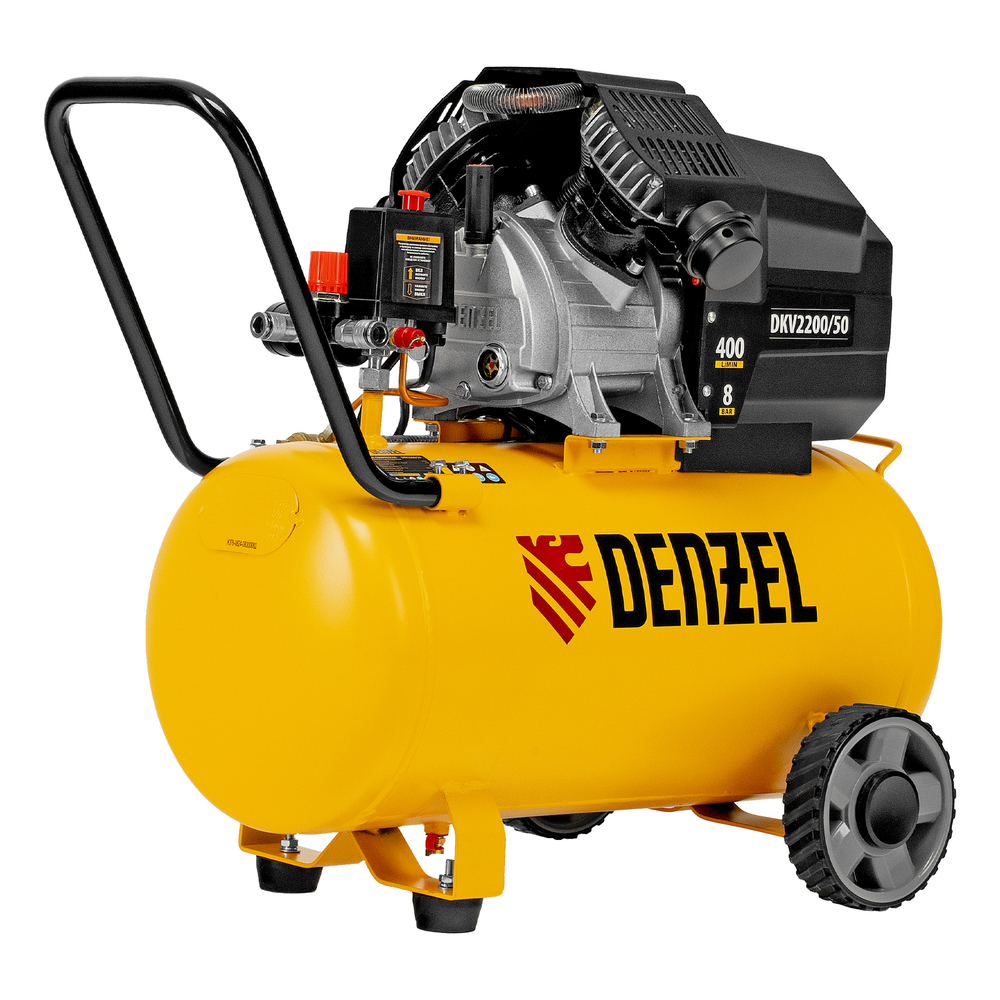 Компрессор воздушный DKV2200/50, Х-PRO 2.2 кВт, 400 л/мин, 50 л Denzel