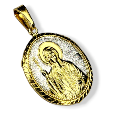 Нательная именная икона святая Нина с позолотой