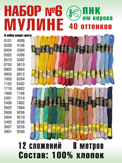 Наборы ниток мулине для вышивания ПНК Киров