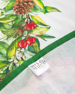 Скатерть круглая 168см Mix&Match Home Елочка белая