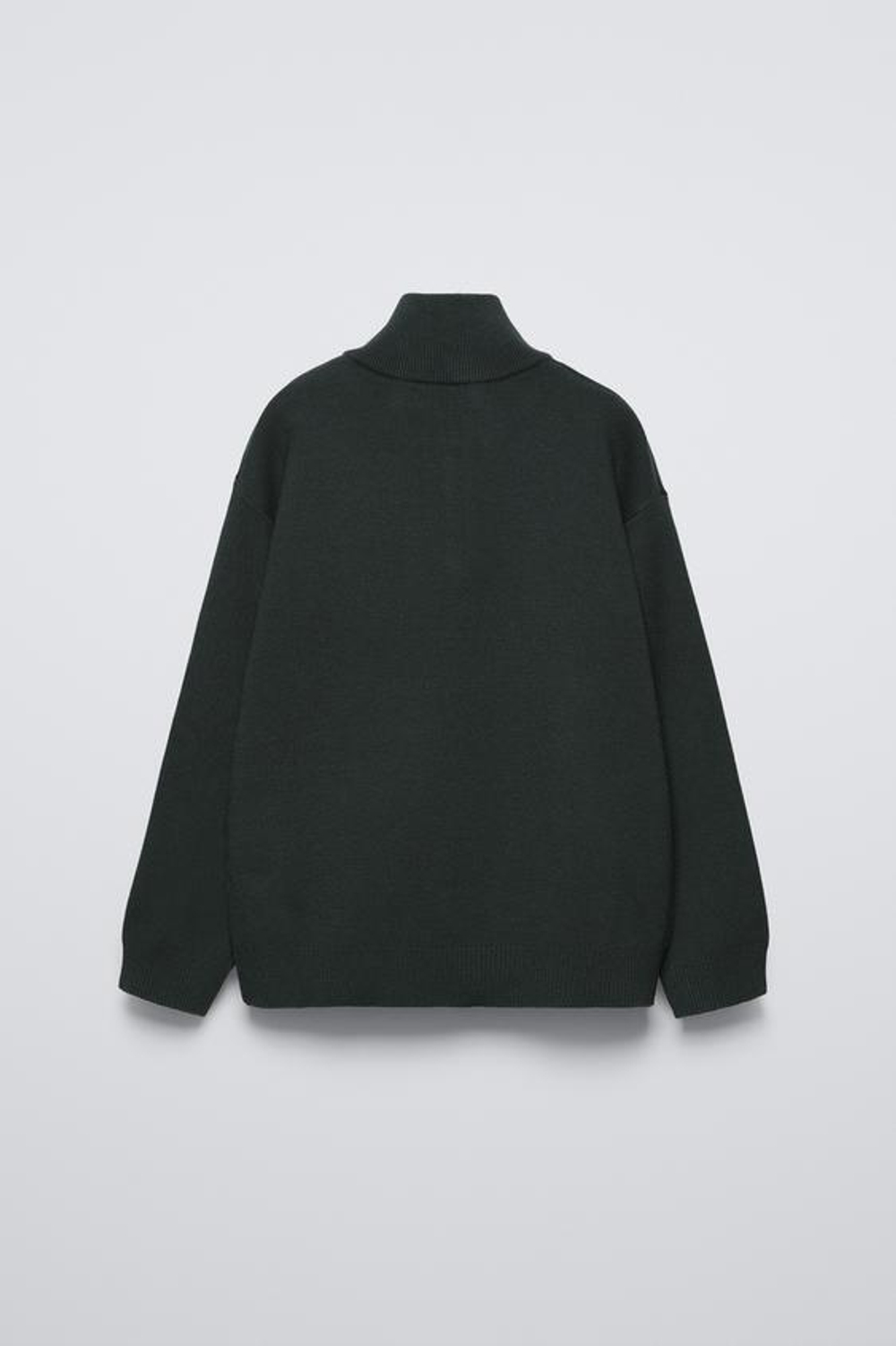 ZARA СВИТЕР С ЗАСТЕЖКОЙ-МОЛНИЕЙ, ЗЕЛЕНЫЙ