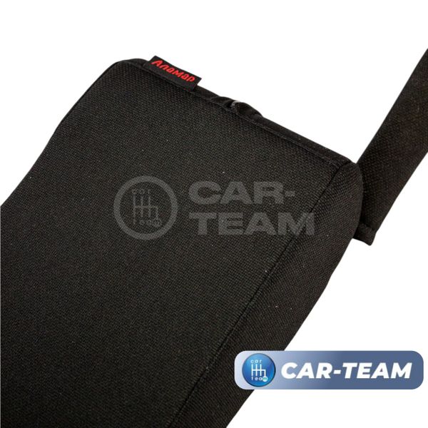 Подлокотник Renault Logan 1 2009-2013г.в., Sandero 1 2009-2013г.в., Duster 1 2010-2015г.в. из ткани (к сиденью без подушки безопасности, к сиденью с регулировкой по высоте) "Аламар"