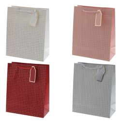 GAEM Пакет подарочный M (бумага 210г/м2, блок 12шт), L26 W12 H32 см, 4в.