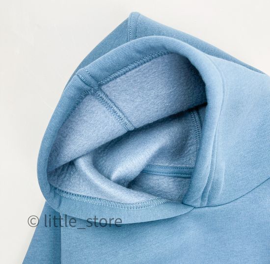 Комплект из футера с начесом "Simple" Синий камень