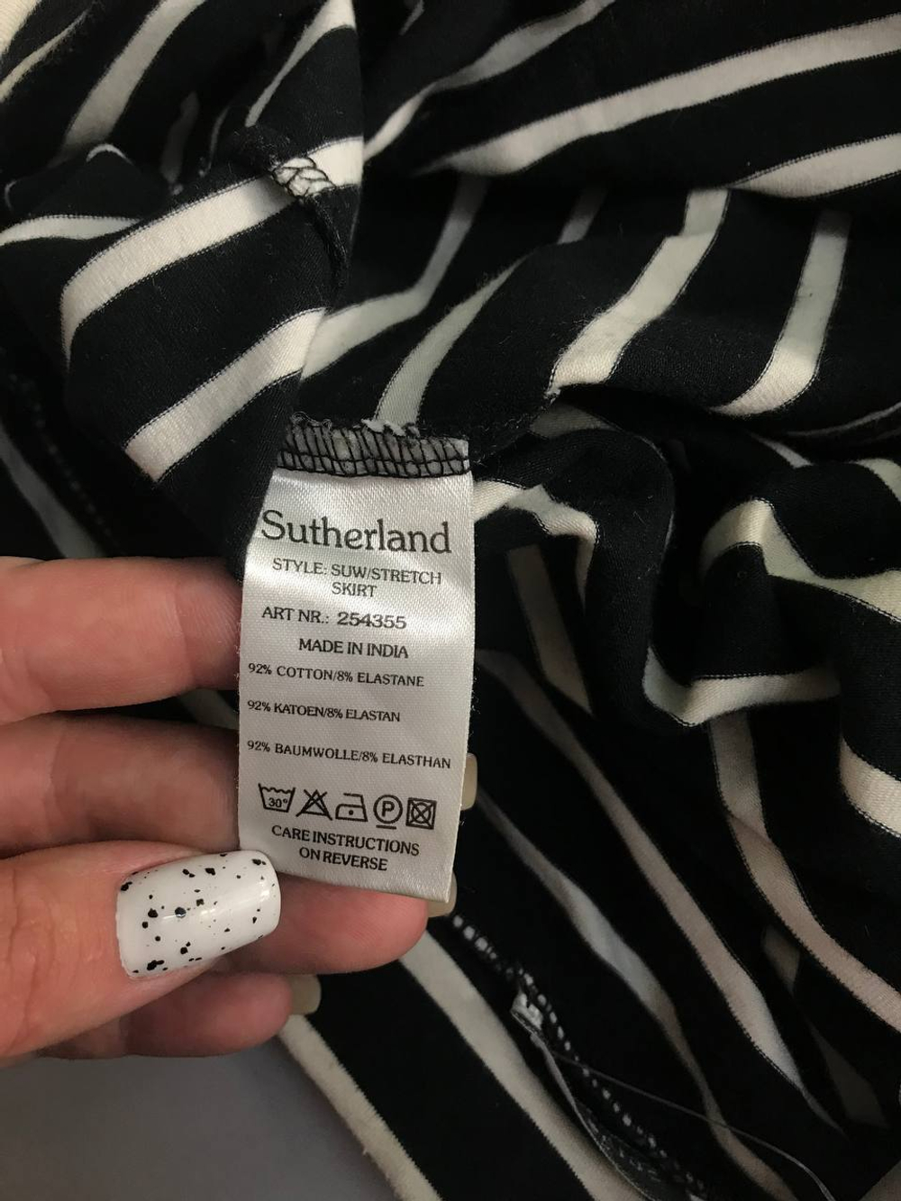 Юбка Sutherland в полоску, маркировка XXS, визуально 40 размер