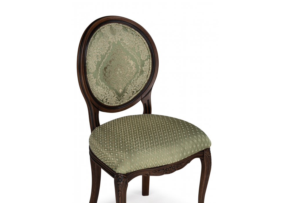 Стул деревянный Woodville Инои ткань soprano nefrit, ромб, миланский орех старение